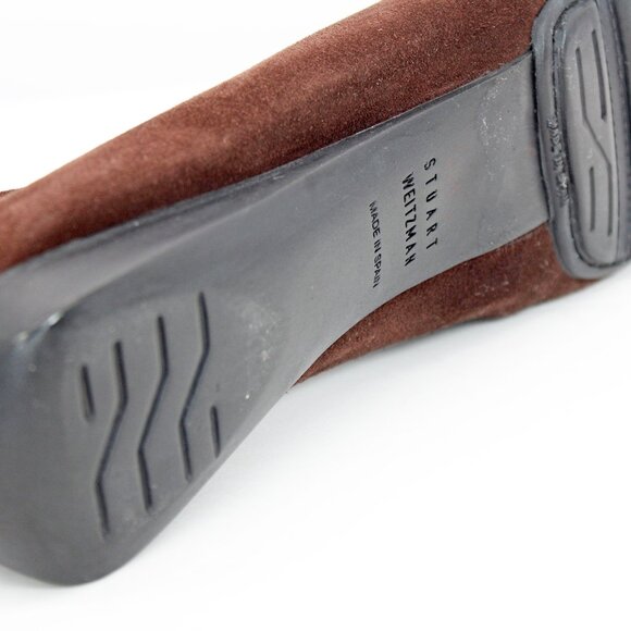 Stuart Weitzman Brown Suede Rhinestone Driving Moccasins: Size 11 M - Picture 5 of 8